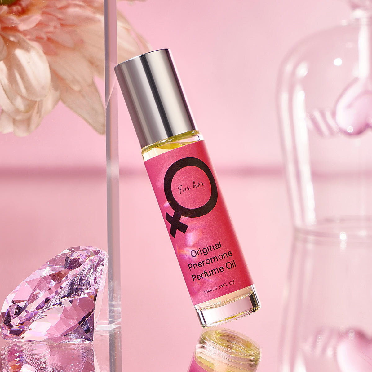 Rose Red Ladies' Rolling Fragrance, Long-Lasting Floral Fragrance, Fresh and Natural, Suitable for Dating, Ideal Holiday Gift