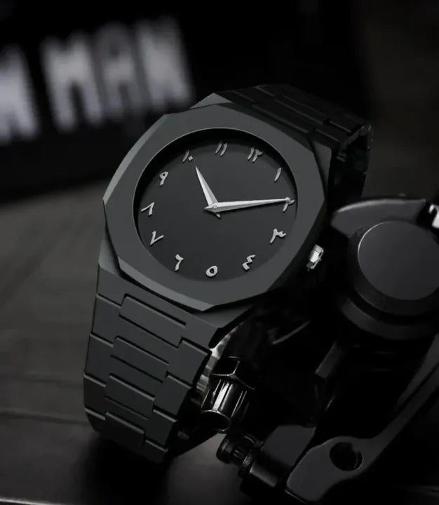 Black Arabic Aura Watch For Men Stylish Aura Watch 100% Original Watch Amazing for You
