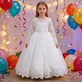 girls dress Long dresses for girls aged 4-12 Birthday dress Gorgeous and elegant beauty pageant dress Wedding flower girl dress