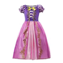 Elsa Anna Kid Princess Girls Dress Rapunzal Kids Cosplay Halloween Vestidos Children Costume Birthday Party Dress