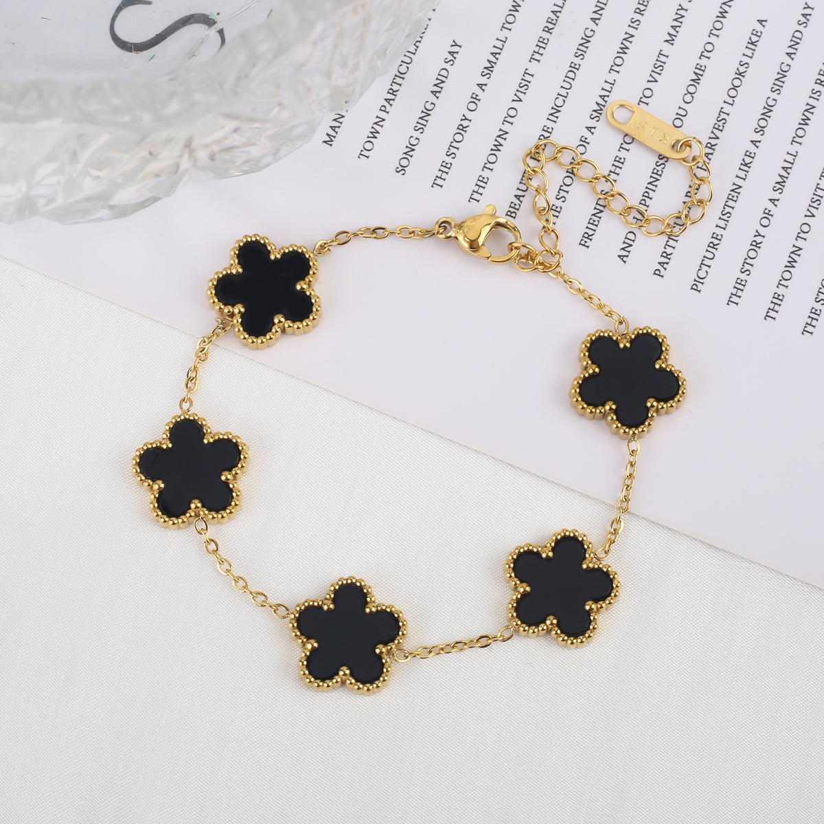 Bracelet Ladies Adjustable Five Flower Bracelets