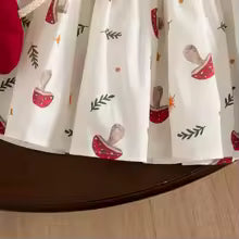 Girls' Dresses Summer Cartoon-Printed Cotton Sleeveless Baby Girls Dresses Cute Princess Beach Baby Dresses Baby Girl Clothing