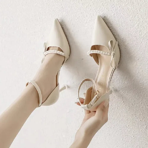 2026 New Women Shoes Fashion Pointed Tip High Heeled Sandals for Woman Elegant French Casual Shoe Designer Shoes Sandalias Mujer