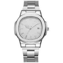 2026 New Simple Square Dial Stainless Steel Men Watch, Fashion Quartz Wristwatch for Male, Casual Daily Watch Reloj Hombre Gift