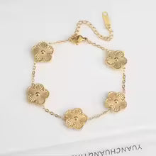 Bracelet Ladies Adjustable Five Flower Bracelets