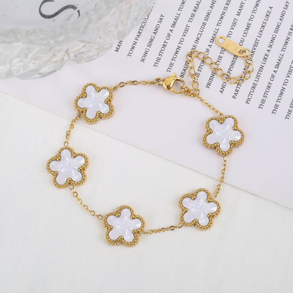 Bracelet Ladies Adjustable Five Flower Bracelets
