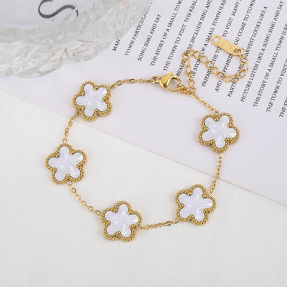 Bracelet Ladies Adjustable Five Flower Bracelets