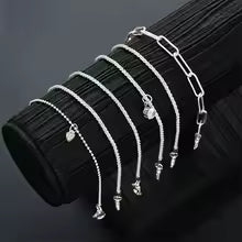 6Pcs 925 Sterling Silver Rhinestone Bracelets for Women Girls Luxury Korean Sparkling Starry Sky Charm Bracelets Party Jewelry
