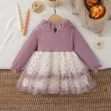 Autumn New Christmas Party Baby Girl Dress, Cute Polka Dot Children'S Clothing Suitable For Babies Aged 6 Months To 3 Years Old