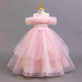 New elegant girls' dresses, piano performance costumes, chiffon party, birthday party, evening dress for girls aged 4-12