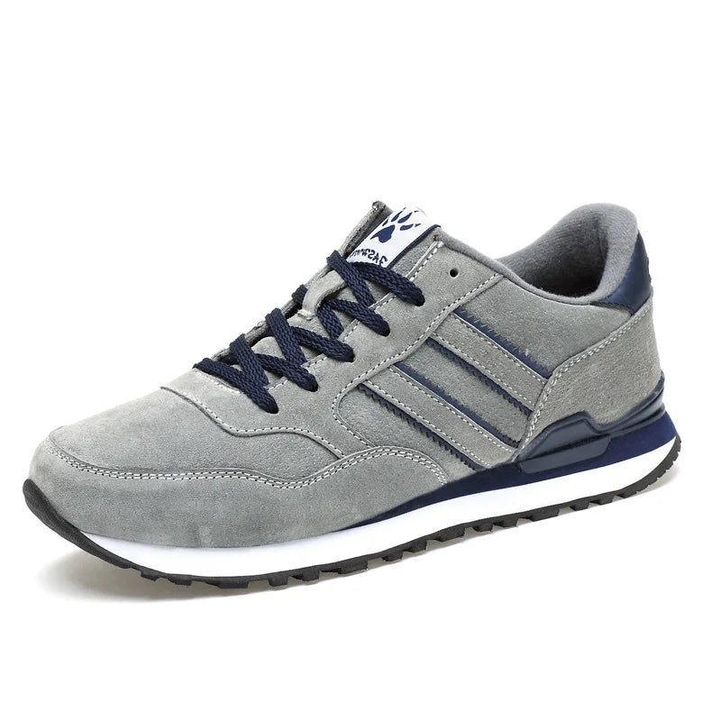 Sneakers for Men High Quality Suede Casual Shoes Luxury Tenis Shoes for Men Lace-up Flats Sport Running Shoes Кроссовки Мужские