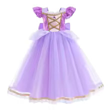 Elsa Anna Kid Princess Girls Dress Rapunzal Kids Cosplay Halloween Vestidos Children Costume Birthday Party Dress