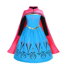 Elsa Anna Kid Princess Girls Dress Rapunzal Kids Cosplay Halloween Vestidos Children Costume Birthday Party Dress