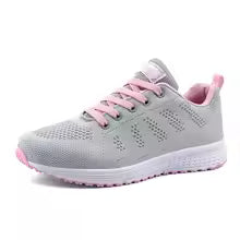 Women Casual Shoes Fashion Breathable Walking Mesh Flat Shoes Sneakers White Female Footwear