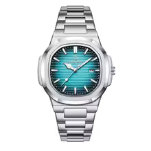 2026 New Luxury Military Man Watch Square Waterproof Luminous Date Week Men Watch Stainless Steel Quartz Men's Watches Reloj+box
