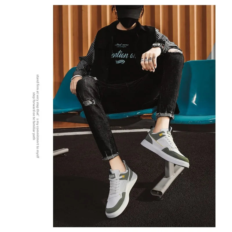 Shoes For Man Casual Sneaker Mens Leather Comfortable Walking  Daily Wear Breathable Light Long Lasting Versatile
