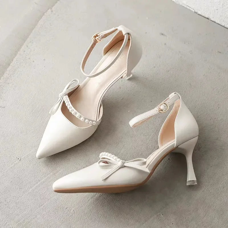 2026 New Women Shoes Fashion Pointed Tip High Heeled Sandals for Woman Elegant French Casual Shoe Designer Shoes Sandalias Mujer