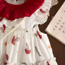 Girls' Dresses Summer Cartoon-Printed Cotton Sleeveless Baby Girls Dresses Cute Princess Beach Baby Dresses Baby Girl Clothing
