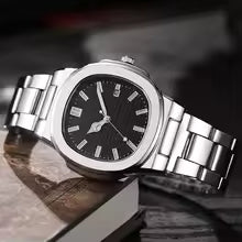 2026 New Simple Square Dial Stainless Steel Men Watch, Fashion Quartz Wristwatch for Male, Casual Daily Watch Reloj Hombre Gift