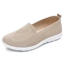Comfortable casual women's shoes spring and summer breathable fabric uppers solid colors low-cut design soft and outdoor walking