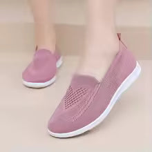 Comfortable casual women's shoes spring and summer breathable fabric uppers solid colors low-cut design soft and outdoor walking