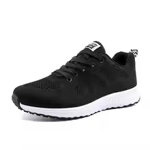 Women Casual Shoes Fashion Breathable Walking Mesh Flat Shoes Sneakers White Female Footwear