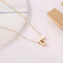 Tiny Heart Dainty Initial Necklace Gold Silver Color