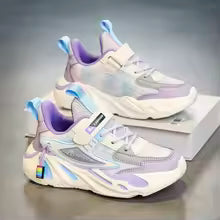 New Kids Girls Sneakers Breathable Mesh Running Shoes Lightweight Soft Sole Sports Shoes for Children School Walking Tennis