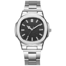2026 New Simple Square Dial Stainless Steel Men Watch, Fashion Quartz Wristwatch for Male, Casual Daily Watch Reloj Hombre Gift