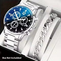 Watch Combo Set for Men Stainless Steel Watch and Bracelet Fashion and Luxury Style Multiple Colors